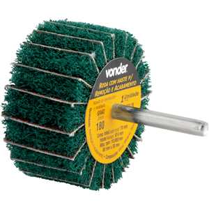 Roda com haste para remoção e acabamento, 60 mm x 30 mm, grão 180, VONDER