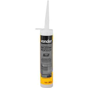 Borracha de silicone acético, cinza, 256 g, VONDER
