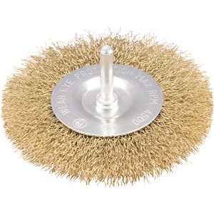 Escova circular 4" x 1/2" haste de 1/4"  (101,6 mm x 12,7 mm x 6,35 mm), VONDER