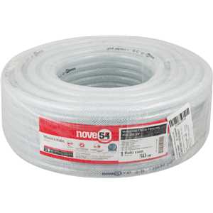 Mangueira PVC cristal trançada, PTN, 250 libras,  3/8" NOVE54