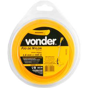 Fio de nylon, 1,6 mm x 100 m, redondo, VONDER