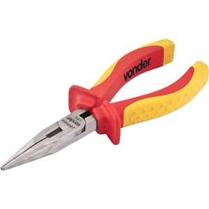 Alicate bico meia cana reto 160 mm, VDE, com isolação até 1.000 V, VONDER