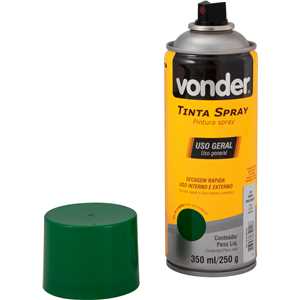 Tinta em spray verde, 350 ml/250 g, VONDER