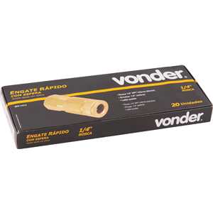 Engate rápido de 1/4", rosca fêmea 1/4" NPT, com esfera, VONDER
