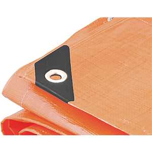 Lona reforçada de polietileno laranja 12 m x 6 m, VONDER PLUS