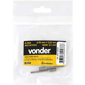 Lima rotativa para microrretífica, 4,76 mm, VONDER