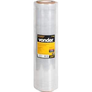 Filme stretch 500 mm x 228 m, 25 micra, rolo com aproximadamente 4,0 kg, VONDER