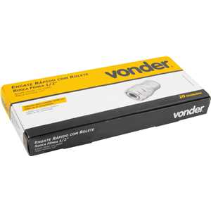 Engate rápido de 1/4", rosca fêmea 1/2" NPT, com rolete, VONDER