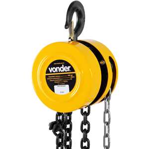 Talha manual, 0,5 tonelada (0,5 tf), elevação 5 m, VONDER