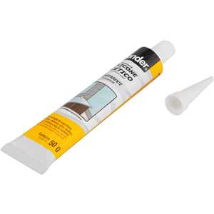 Borracha de silicone acético, transparente, 50 g, VONDER