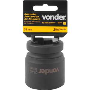 Soquete sextavado de impacto, encaixe de 1" x 38,0 mm, VONDER