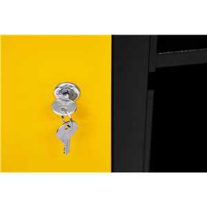 Bancada fechada com tampo de madeira e 3 portas, 1.500 mm x 920 mm x 600 mm VONDER