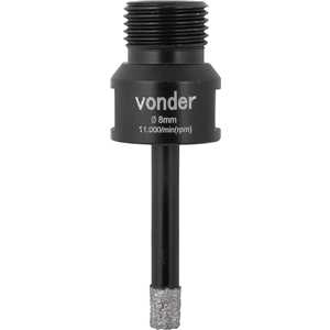Serra copo diamantada, 8 mm, para esmerilhadeira, VONDER