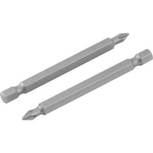 Bits/ponteira phillips S2, encaixe 1/4", nº 2, 1/4" x 75 mm, com 2 peças, VONDER