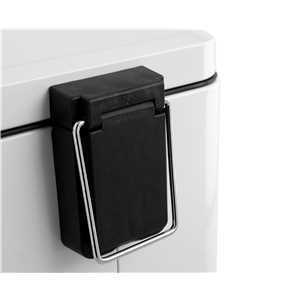 Lixeira retangular, 12 litros, inox, branca, VONDER