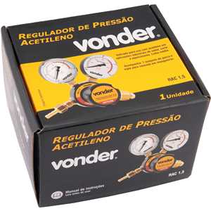Regulador de pressão para acetileno, RAC 1,5, VONDER