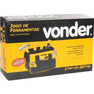 Jogo de ferramentas com 36 peças, com bolsa, VONDER