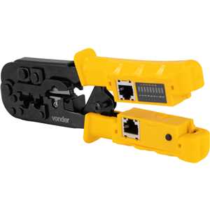 Alicate crimpador 4 em 1, para cabos de rede e dados, AC 410 VONDER