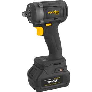 Chave de impacto, bateria 20 V, encaixe de 1/2", fonte de carregamento bivolt automático, CIV 124CB, VONDER PLUS