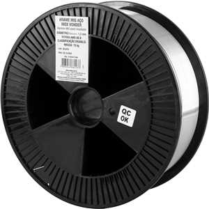 Arame MIG aço inox ER308LSi, 1,2 mm, carretel com 15 kg, VONDER