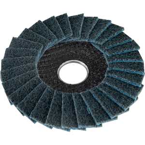 Flap-disc, disco de limpeza/acabamento, 4.1/2" - 115 mm, cônico, manta abrasiva, fino, VONDER