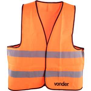 Colete refletivo tipo blusão, sem bolso, laranja, CV 101 VONDER