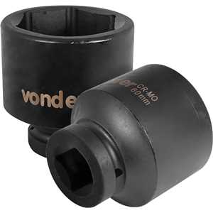 Soquete sextavado de impacto, encaixe de 1" x 60,0 mm, VONDER