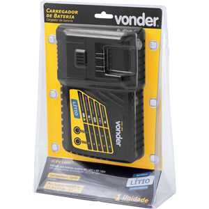 Carregador de bateria 18 V, linha intercambiável, carregamento rápido, ICBV 1806, VONDER