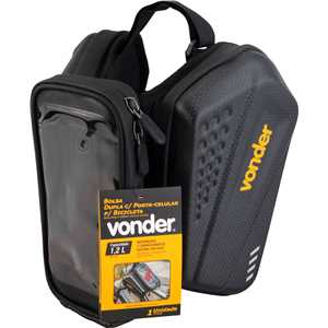 Bolsa dupla com porta-celular para bicicleta, VONDER