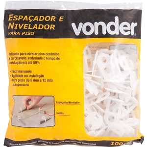 Espaçador e nivelador para piso 4,0 mm, VONDER