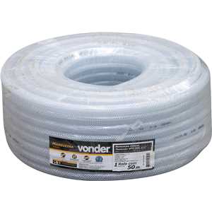 Mangueira PVC cristal trançada, VPT, 250 libras,  1/2" VONDER