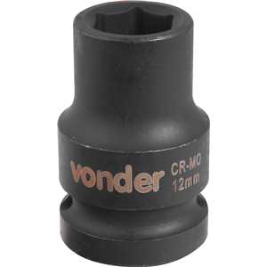 Soquete sextavado de impacto, encaixe de 1/2" x 12,0 mm, VONDER