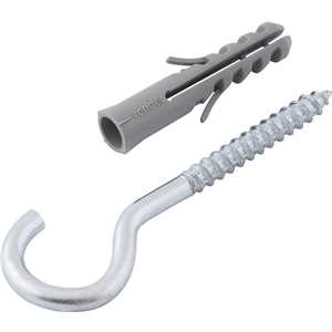 Gancho 4,2 mm x 70 mm, com bucha de nylon 8 mm, G-8, VONDER