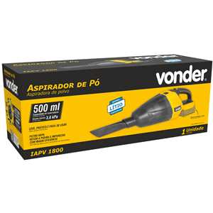 Aspirador de pó, bateria intercambiável de 18 V, sem bateria e sem carregador, IAPV 1800 VONDER