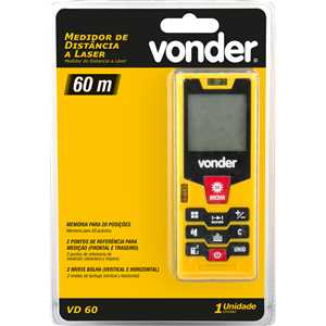 Medidor de distância a laser 60,0 m, VD 60, VONDER