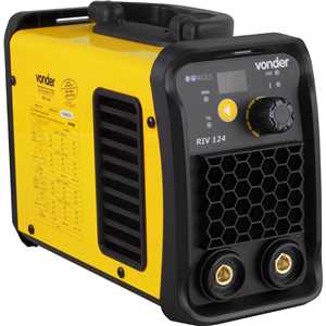 Inversor para solda com eletrodo e TIG, 120 A, RIV 124, com display digital, monofásico, 127 V~ - 220 V~ - Seleção automática, VONDER