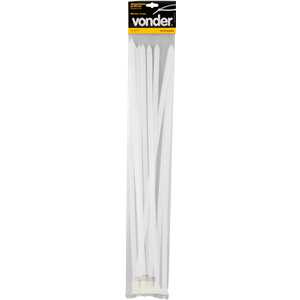 Abraçadeira de nylon, branca, 640 mm x 12,0 mm, com 10 peças, VONDER