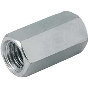 Prolongador para barra roscada 3/8" x 1", rosca UNC zincado, VONDER