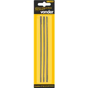 Lâmina para arco de serra tico-tico de 7", com 3 unidades, VONDER