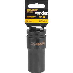 Soquete sextavado longo de impacto, 24 mm, encaixe de 3/4", VONDER
