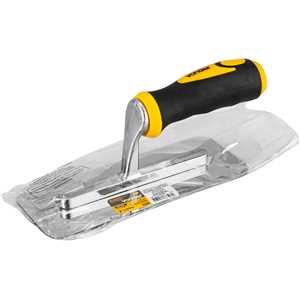 Desempenadeira retangular de aço inox, lisa, 20 cm, VONDER