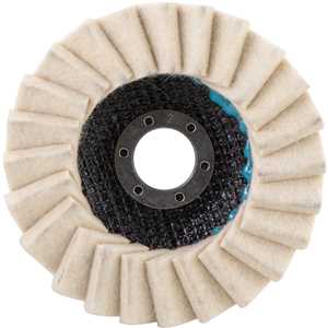 Flap-disc, disco de acabamento, 4.1/2" - 115 mm, reto, feltro, leve (24 aletas), VONDER