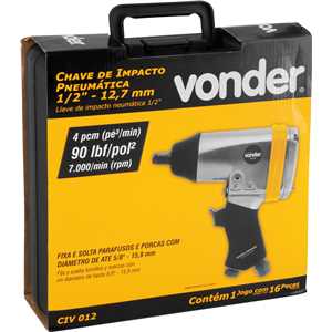 Chave de impacto pneumática 1/2" - 12,7 mm, CIV 012, VONDER