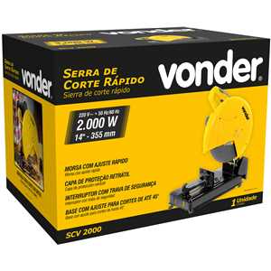 Serra de corte rápido 14", 2.000 W, SCV 2000, 220 V~, VONDER