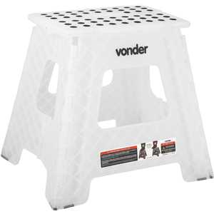 Banqueta plástica dobrável, transparente, altura 360 mm, VONDER