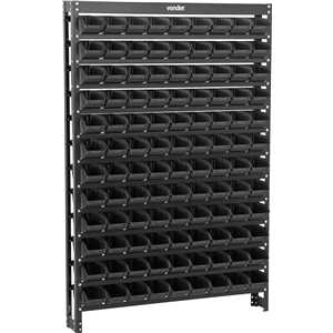 Estante metálica, com gaveteiros modelo prático preto, 108/3 VONDER