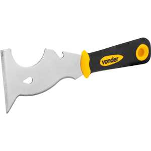 Espátula de aço inox, 3", com cabo emborrachado, multiuso, VONDER
