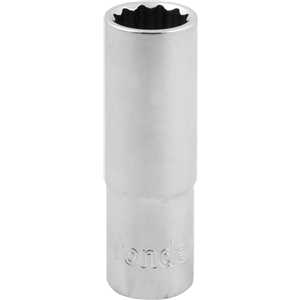 Soquete estriado longo, com encaixe de 1/2", 18 mm, VONDER