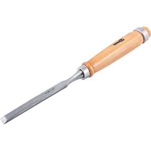Formão chanfrado reto 3/8", com cabo de madeira, NOVE54