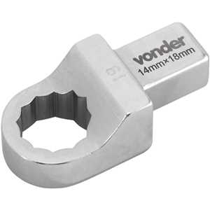 Ponta chave estrela de 19 mm, com encaixe 14 mm x 18 mm, para torquímetro de estalo intercambiável, VONDER